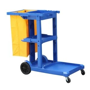 CARRO RUBBERMAID AZUL CON 2 RUEDAS GIRATORIAS