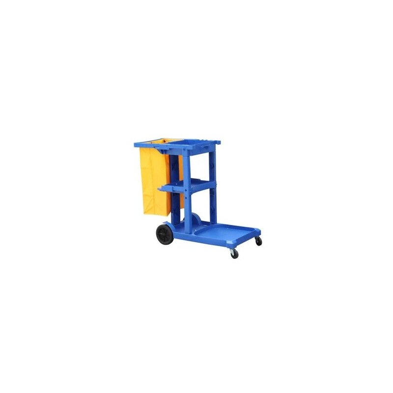 CARRO RUBBERMAID AZUL CON 2 RUEDAS GIRATORIAS
