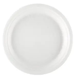 PLATO FIBRA CAÑA AZUCAR BIOCOMPOSTABLE 26CM 50U