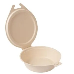 RECIPIENTES CON TAPAS BISAGRA BIONIC 600 ML 18x13,5x5 CM NATURAL BAGAZO