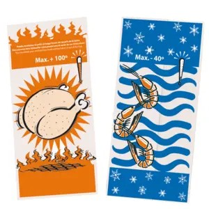 BOLSAS PARA 1 POLLO 45 G/M2 + 20µ PP 18+6x35 CM BLANCO PAPEL