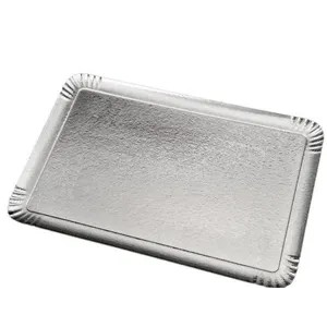 BANDEJA CARTON PLATA 18X24CMS.100U.