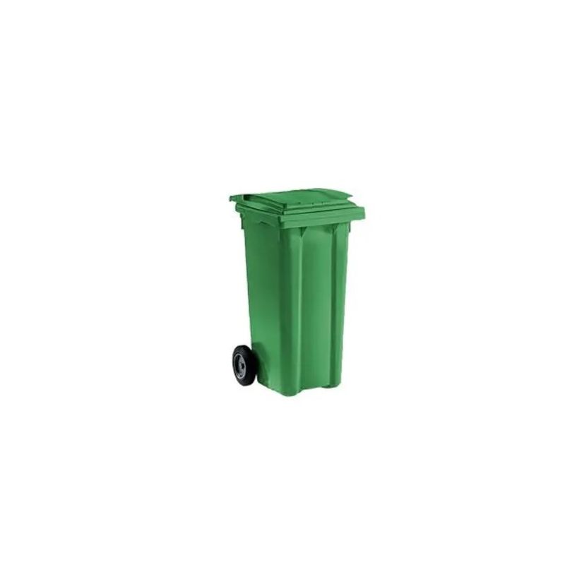 CONTENEDOR VERDE  CON RUEDAS 120L