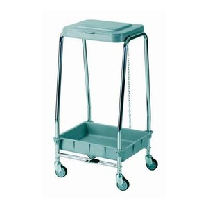 CARRO BASURA 4 RUEDAS CROMADO MOD. 360