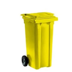 CONTENEDOR AMARILLO CON RUEDAS 120L