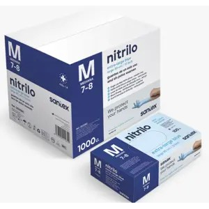 GUANTES NITRILO AZUL EXTRALARGO M 100U