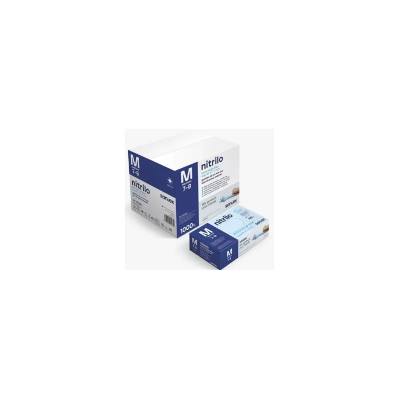 GUANTES NITRILO AZUL EXTRALARGO M 100U