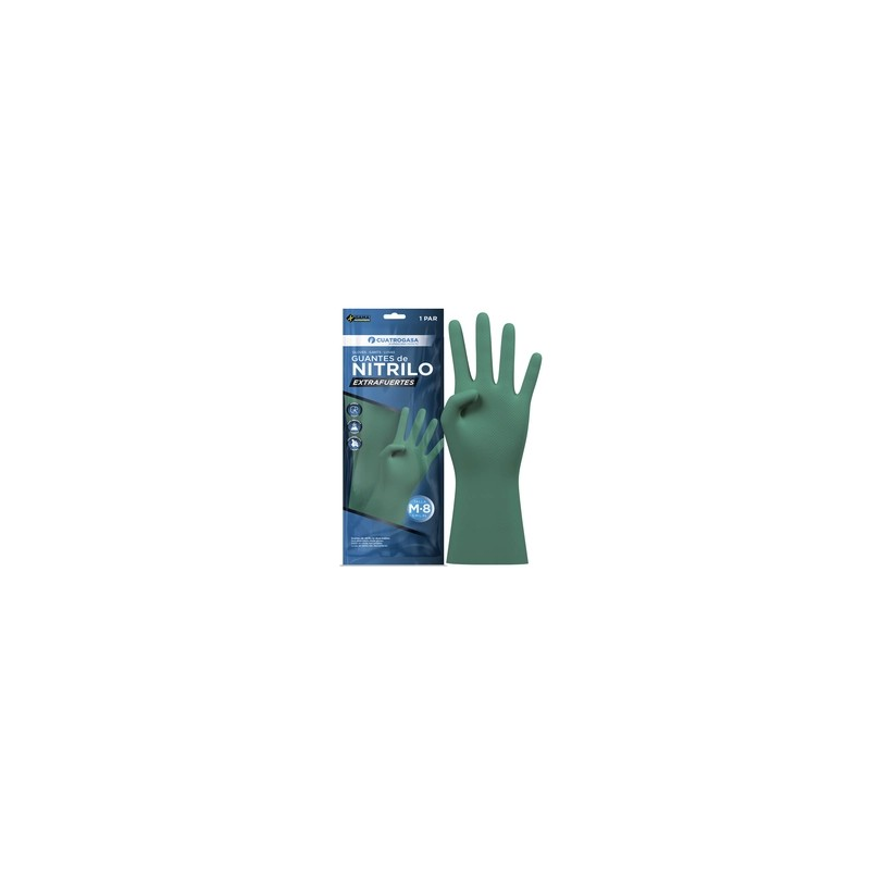 GUANTES NITRILO EXTRAFUERTE T/9 10U