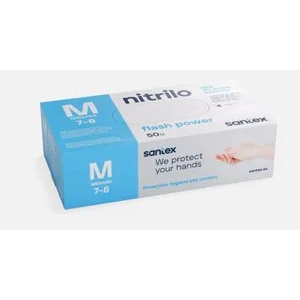 GUANTES NITRILO NEGRO FLASH M 8,5GR 50U