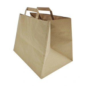 BOLSA PAPEL ASA PLANA KRAFT 32+20X25CM 250U