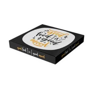 CAJA PIZZA NEGRA GOOD 330X330X40MM 100U