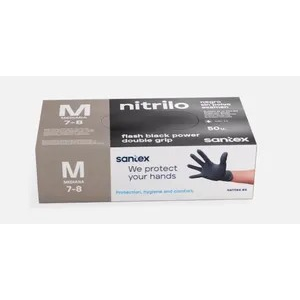 GUANTES NITRILO NEGRO FLASH L 8,5GR 50U