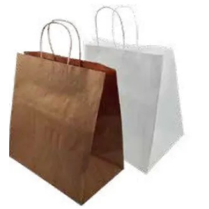 BOLSA ASA RIZADA KRAFT 18+8X24CM 250U
