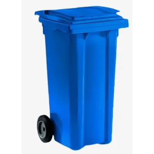 CONTENEDOR AZUL 120L CON RUEDAS Y PEDAL
