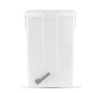 PAPELERA CON PEDAL 50L.+TAPA BLANCA