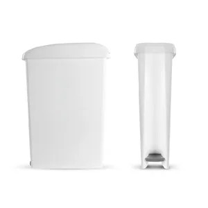 PAPELERA CON PEDAL 23L.+TAPA BLANCA