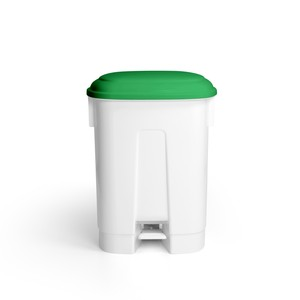 PAPELERA CON PEDAL 60L + TAPA VERDE