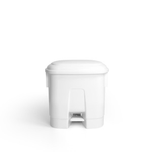 PAPELERA CON PEDAL 30L+TAPA BLANCA