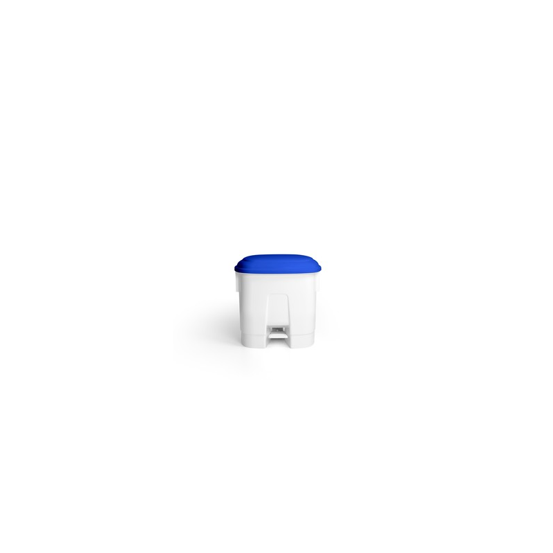 PAPELERA CON PEDAL 30L.+TAPA AZUL