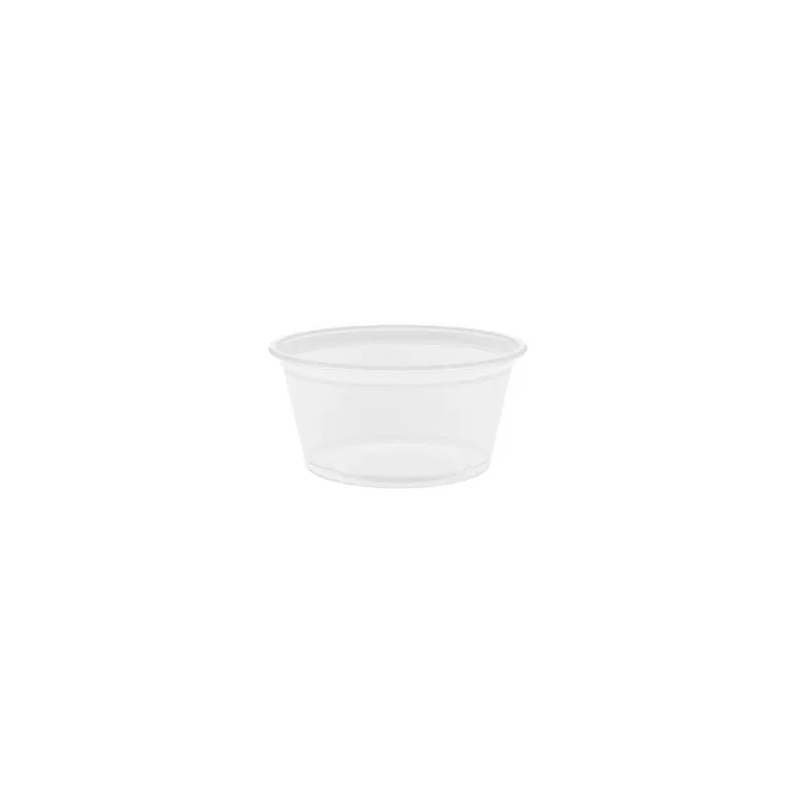 PEQUEÑAS TARRINAS MICROONDABLES 60 ML Ø6,2x3,2 CM TRANSPARENTE PP