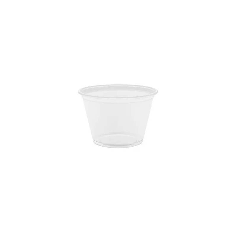 PEQUEÑAS TARRINAS MICROONDABLES 75 ML Ø6,2x4,3 CM TRANSPARENTE PP