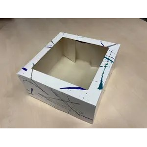 CAJA PASTELERIA CON VENTANA 24X24X12CM 50U