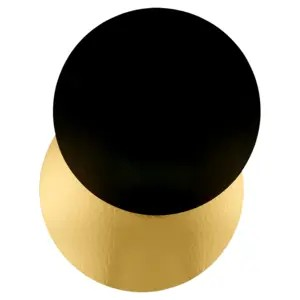 BASE PARA TARTA DOBLE CARA 950 G/M2 Ø 18 CM ORO/NEGRO CARTÓN