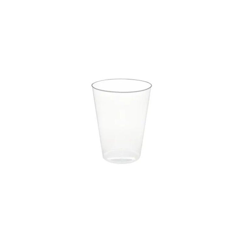 VASOS INYECTADOS 200 ML Ø 4,2/3,2x5,2 CM TRANSPARENTE CRISTAL PS