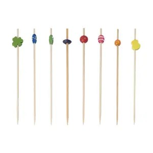 PICKS DECORADOS BAMBOO 12 (h) CM SURTIDO BAMBÚ