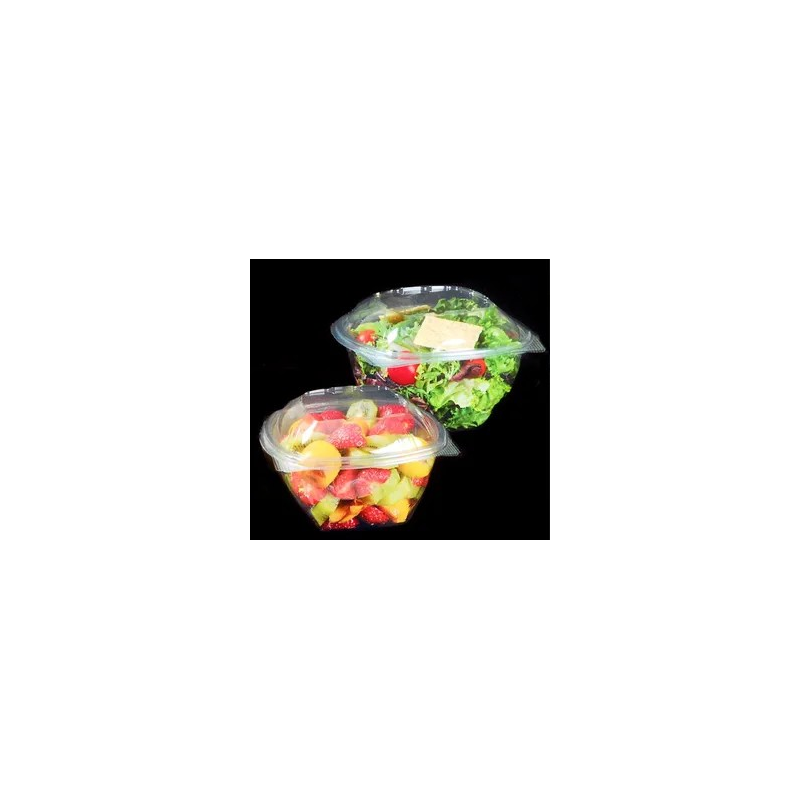 ENSALADERAS CON TAPA BISAGRA 375 ML Ø 12x7,7 CM TRANSPARENTE RPET