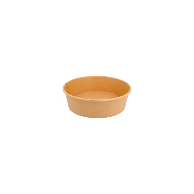 ENSALADERAS 500 ML - 16,7 oz 300 + 18 PE G/M2 Ø15/12,8x4,5 CM NATURAL KRAFT