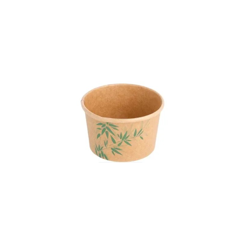 TARRINAS HELADOS FEEL GREEN 120 ML 210 + 18 PE G/M2 Ø7,7x4,7 CM MARRÓN CARTONCILLO