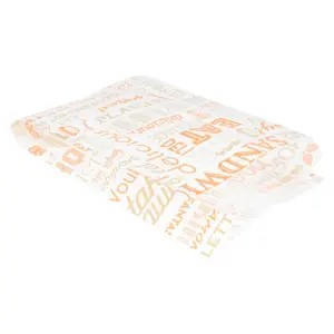 BOLSAS HAMBURGUESAS 'ORANGE PAROLE' 35 G/M2 14+7x22 CM NARANJA PERG. ANTIGRASAS