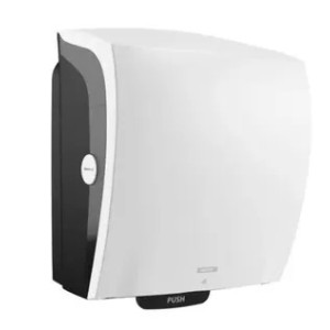 Katrin Hybrid System Dispensador de toallitas en rollo con función de sensor