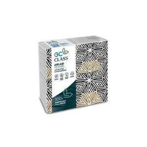 Airlaid 100% Compostable con caja de carton reciclado, tintas 100% compostables y aptas para el cont