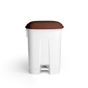 PAPELERA CON PEDAL TTS 60L+TAPA MARRON