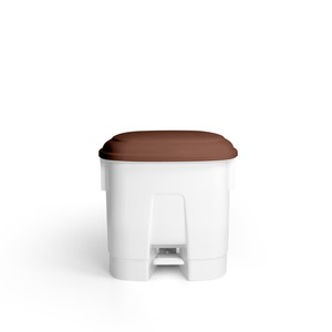 PAPELERA CON PEDAL TTS 30L+TAPA MARRON