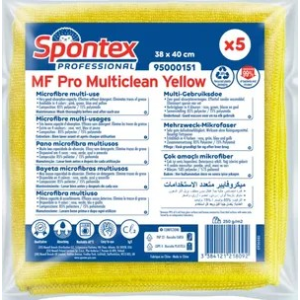 Paño de microfibra amarilla para todo tipo de superficies, húmedas o secas.