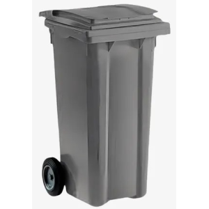 CONTENEDOR GRIS  CON RUEDAS 120L.