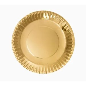 PLATILLO ESTRIADO REDONDO ORO Ø88 100U