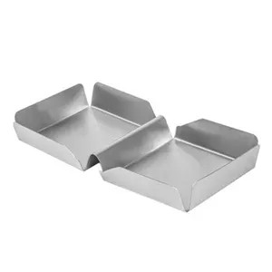 CAJA HAMBURGUESA ARTINOX 25,2x13x3 CM PLATEADO INOX