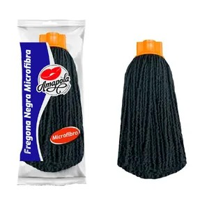 Fregona microfibra color negro, 30CM 160GR