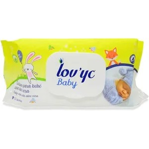 TOALLITA HUMEDA BEBE LOV'YC ALOE VERA 72U