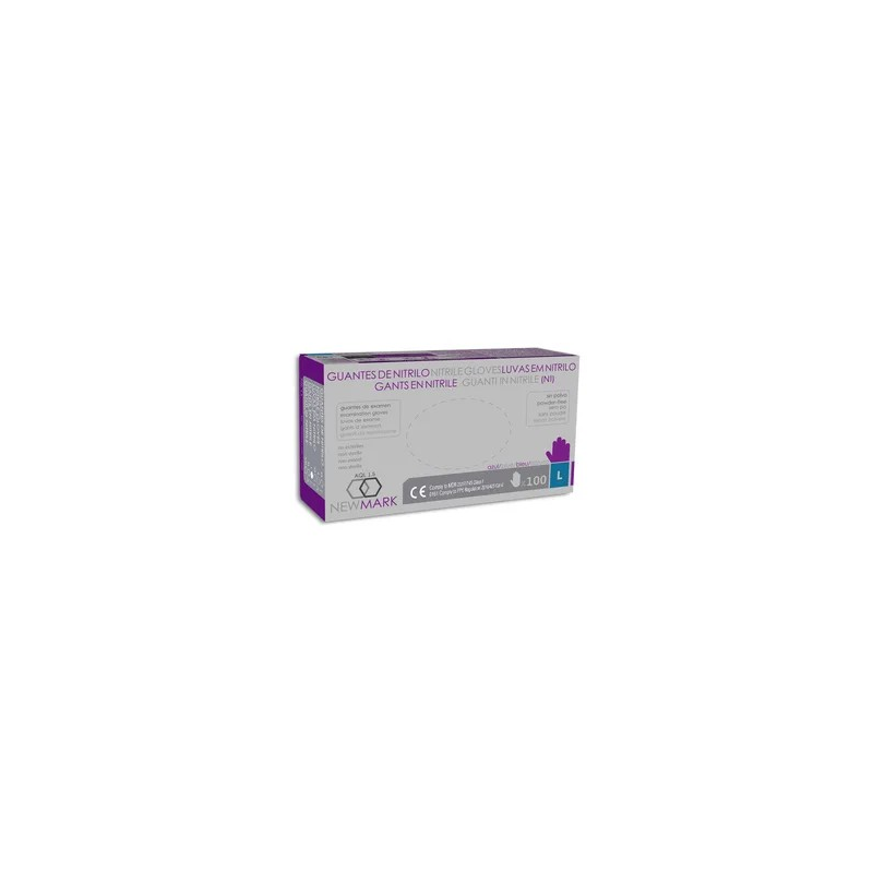GUANTE NITRILO AZUL SANYC 5,5 GR T-M 100U