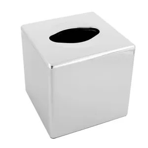 DISPENSADOR PAÑUELOS FACIALES 13x13x13 CM CROMADO ABS