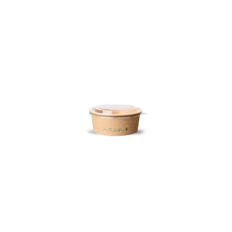 Ensaladera de Cartón 750 ml con Tapa rPET