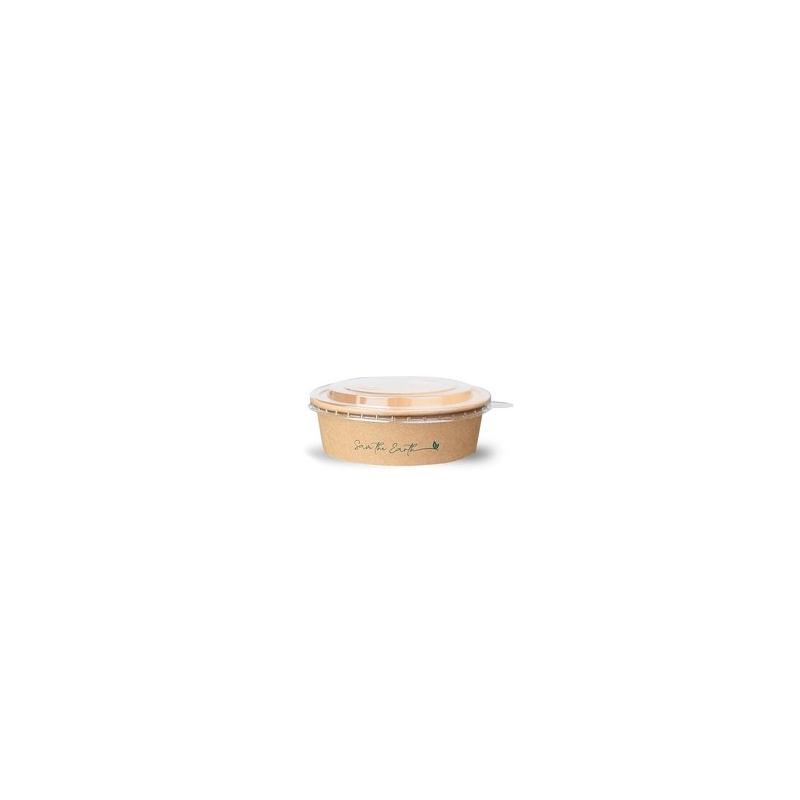 Ensaladera de Cartón 500 ml con Tapa rPET