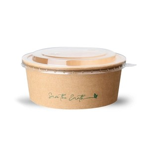 Ensaladera de Cartón 1000 ml con Tapa rPET