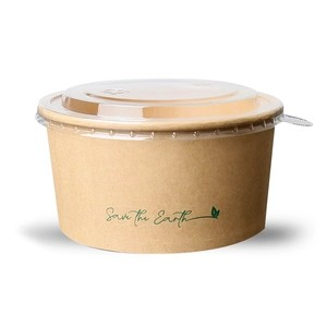 Ensaladera de Cartón 1300 ml con tapa rPET